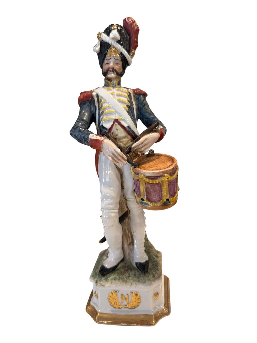Italian Porcelain Napoleonic Soldier Drummer Figurine Di Pietro READ